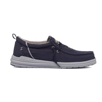 Slip-on blu navy in tessuto da uomo Lumberjack Trevor, Mocassini Uomo, SKU m111000180, Immagine 0